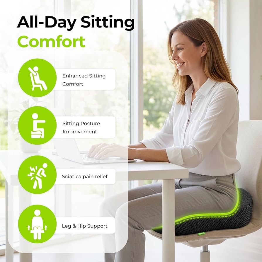 Breathable Hollow Office Seat Cushion for Pain-Free Daily Sitting